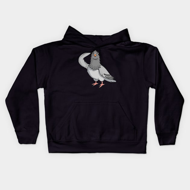 Dove peace faithful white gray bird love Kids Hoodie by KK-Royal